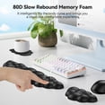 thumbnail image 6 of Tecknet Basics Ergonomic Cloud Keyboard Wrist Rest Set, Pain Relief, Non-Slip with Coaster for Laptop, Office, Gaming-Black, 6 of 8