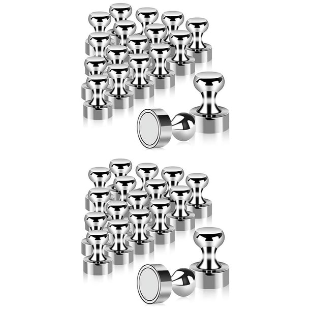 Tachuelas Magnéticas de Empuje Magnéticas de Metal de 36 Piezas, PráCticos Imanes de Nevera, Perfectos para Pizarra, Pizarra Magnética