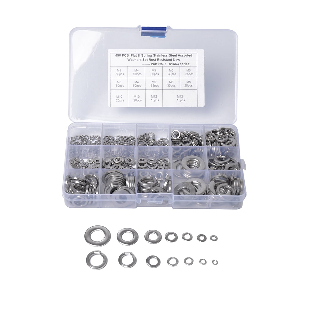 Assorted Box of Spring Washers Metric M5 M6 M8 M10 M12 Qty 1000 Washer 