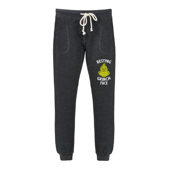 Dr. Seuss - Resting Grinch Face - Women's French Terry Jogger Pant