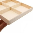 thumbnail image 4 of acdanc Hamlinson Ornaments Wood Tray 6 Grids Wooden Storage Organizer Box Small Wood Drawer Organizer Boxes Jewelry Tray, Display Trays for Christmas Decorations Handmade Wood Chips DIY Accessories, 4 of 7