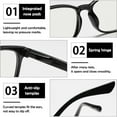 thumbnail image 4 of KOOSUFA Blue Light Blocking Reading Glasses +1.50 Women Men Spring Hinge Rectangle Computer Eyewear Readers Eyeglasses Black, 4 of 7