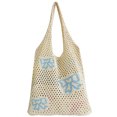 thumbnail image 1 of Bolso Hobo Axila Hombro Ganchillo Lindo Patrón Lazo-Nudo Malla Para Mujer, 1 of 8