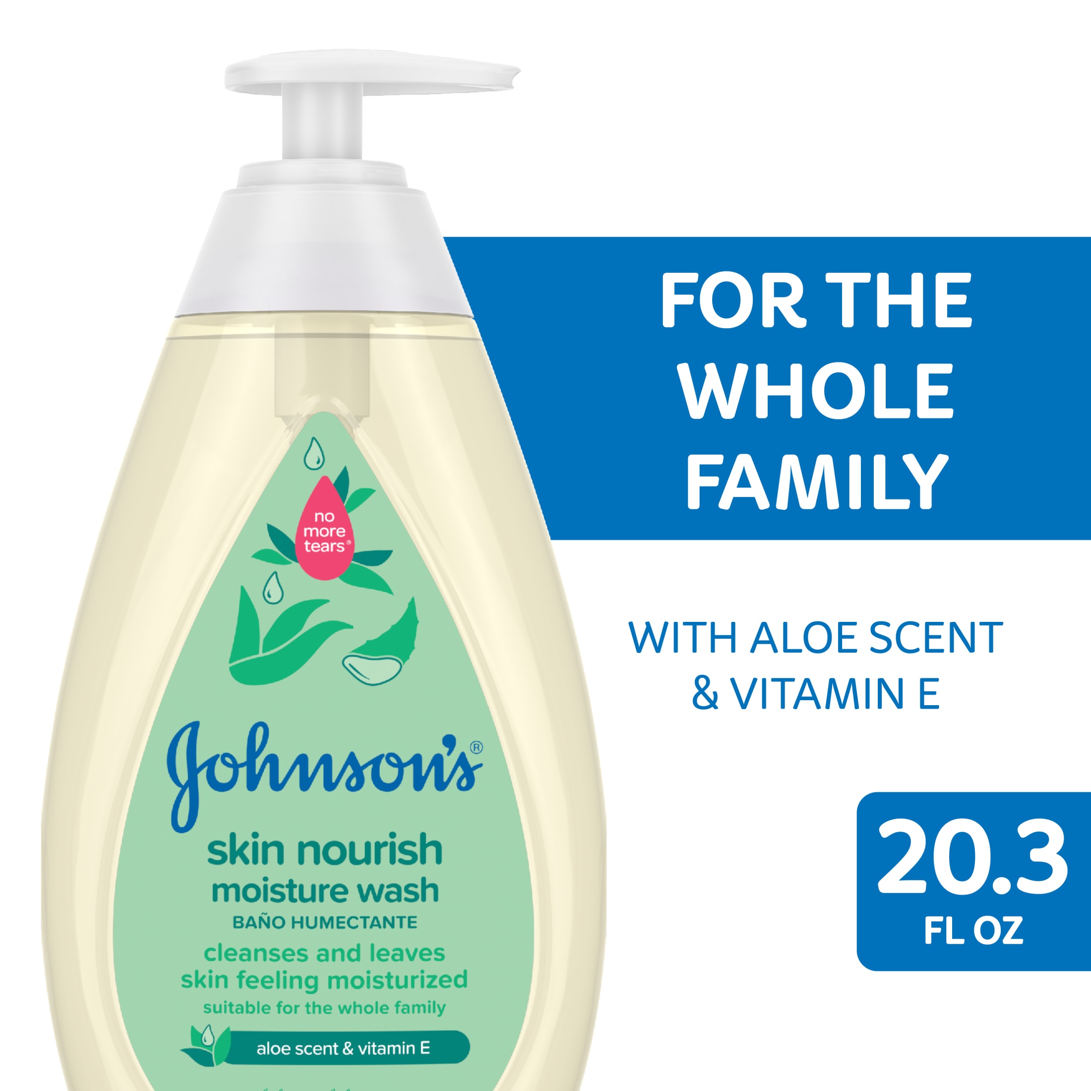 Johnson's Skin Nourish Moisture Baby Body Wash, Aloe, 20.3 fl oz photo 2