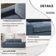 thumbnail image 3 of COSYJOY Living Room, Bedroom, 88.58"THREE Seater Sofa，Soft and Comfortable, Easy to Install, Detachable Sofa Mat and Cover(Blue), 3 of 10
