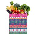thumbnail image 1 of Earthy Bohemian Style Washable Fabric Shopping Tote - Foldable Grocery Bag for Everyday Use, 1 of 6
