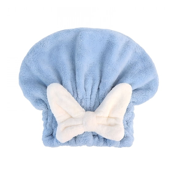 AUQ Hair Drying Towel,Microfiber Hair Drying Towels Head Wrap with Bow-knot Shower Cap Hair Turban Bath Cap for Curly Long & Wet Hair