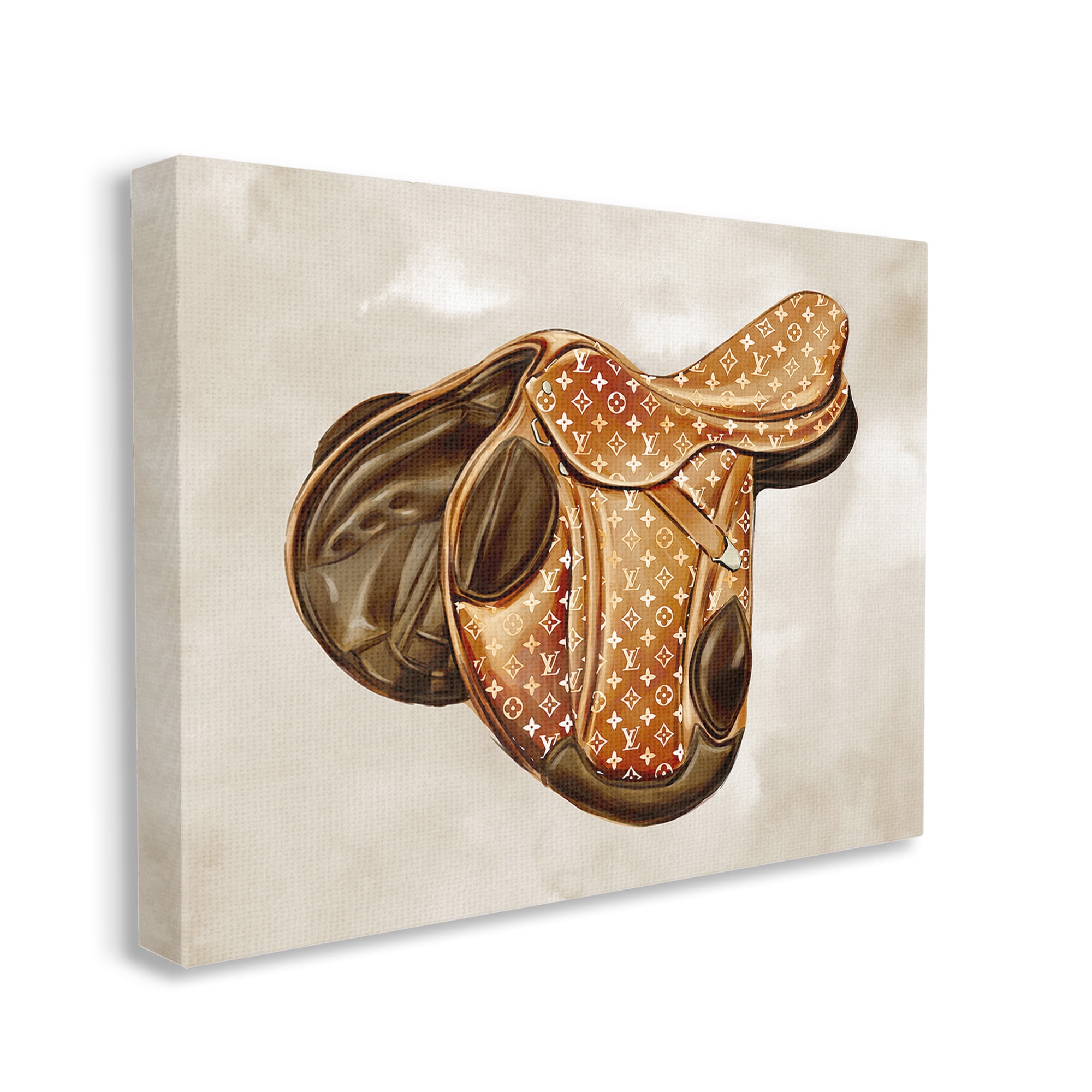 Stupell Industries Designer Horseback Saddle Beauty & Fashion Painting Gallery Wrapped Canvas Art Print Wall Art, 30 x 24