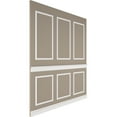 thumbnail image 5 of Ekena millwork 94 1/2"L (Adjustable 108"H to 132"H) Ashford Square Panel Stacked Wall Wainscot Paneling Kit, 5 of 10
