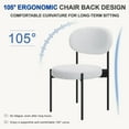 thumbnail image 5 of Hommpa Dining Chairs Set of 6 Upholstered Mid-Century Modern Accent Chairs with Back & Boucle Fabric & Metal Legs Stackable for Home Dining Room Kitchen Living Room, 5 of 14