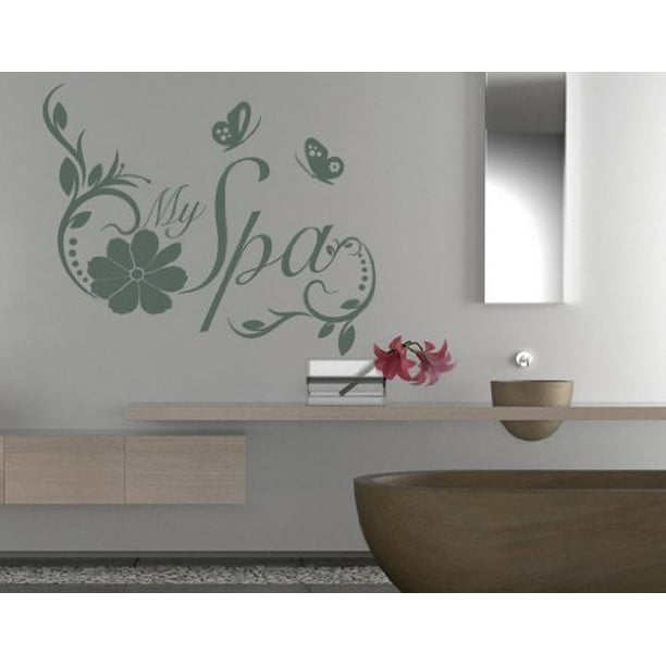 My Spa E With Flowers And Erflies Wall Decal Sticker Vinyl Art Home Decor Mural 1881 31in X 26in Copper Com - Spa Wall Art Stickers My Spa E With Flowers And Erflies Wall Decal Sticker Vinyl Art Home Decor Mural 1881 31in X 26in Copper Com - Spa Wall Art Stickers