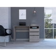 thumbnail image 2 of FM FURNITURE Louisiana Engineered Wood Writing Computer Desk in Light Gray, 2 of 9