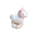 thumbnail image 2 of Ceramic Carousel Horse Figurine with Rotating Base, Small Crystalline Desk Decor Ornament, Cute Pink and Yellow Gift for Girls and Home Display, 2 of 6
