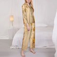 thumbnail image 3 of Balery Conjunto de Pijama con Estampado para Mujer, Conjunto de Dos Piezas con Manga Larga, Ropa de Dormir Suave con Bolsillos, Pijamas Cómodos-Medium, 3 of 7