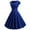Blue, variant on HONHUZH Women Summer Dresses 2022, 1950S Solid Swing Dress Wedding Guest Dresses Zipper V-Neck Midi