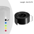thumbnail image 2 of Unique Bargains Tube Rétractable en PVC Noir 23mm Plat 6m pour Grand Pack de Batteries, 2 of 5
