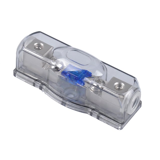 Riwesomey Portafusibles Mini ANL 4/8G Aleación de zinc con fusible de 60A incluido 4/8 GA IN-4/8 GA OUT 60A Vehículos, repuestos y accesorios Mis