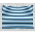 thumbnail image 1 of Navy Blue Decor Tapestry, Yacht Navy Themed Rope Stripe Pattern on Dark Blue Background , Wall Hanging for Bedroom Living Room Dorm Decor, 80W X 60L Inches, Navy Blue and White, by Ambesonne, 1 of 2
