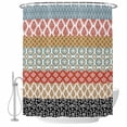 thumbnail image 2 of Boho Waterproof Fabric Shower Curtain,Colorful Striped Ethnic Modern Geometric Abstract Art Waterproof Fabric Shower Curtain for Bathroom Bathtubs Shower Curtains with 12 Hooks Standard 72x72, 2 of 8