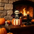 thumbnail image 5 of Halloween Ghost Decor, Wooden Table Centerpieces Halloween Decorations Indoor Cute Trick Or Treat Candy Sign Blocks for Home Shelf Party C, 5 of 6