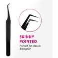 thumbnail image 2 of Lash Tweezers for Eyelash Extensions, Diamond Grip 45 Degree Fiber Tip, Stainless Steel, 2 of 4