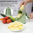 thumbnail image 5 of 5-in-1 Interchangeable Blades Rotary Cheese Grater Hand Crank with Anti-Slip Base, Vegetable Slicer Shredder, 5 of 7