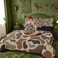 thumbnail image 4 of meiyoeat Hunting Camo Animal 7-Piece King Bedding For Adult,Jungle Wildlife Deer Bear King Bed in a Bag For Kids,Black Reversible, 4 of 7