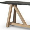 thumbnail image 4 of HomeRoots 605659 70 in. Black & Brown Solid Wood Trestle Console Table, 4 of 5