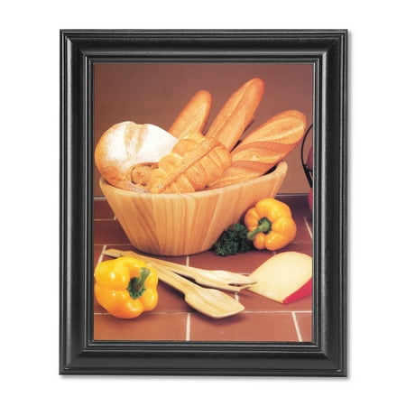 Peppers Framed - Bread Loaf Basket Bowl Pepper Cheese Kitchen Photo Wall Picture Black Framed