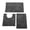 Dark Gray, variant on Chenille Shag Bath Rugs 3 Piece Shaggy Bathroom Mat Set, Soft Plush Luxury, Absorbent, Non-Slip, 1 Large, 1 Contour, 1 Small