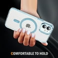 thumbnail image 5 of Decase Magnetic Case for iPhone 11,Compatible with Mag-safe,Military-Grade Protection,Slim Stylish Non-Yellowing Shockproof Case for iPhone 11,Clear Anti-Scratch Back Cover,Blue, 5 of 8