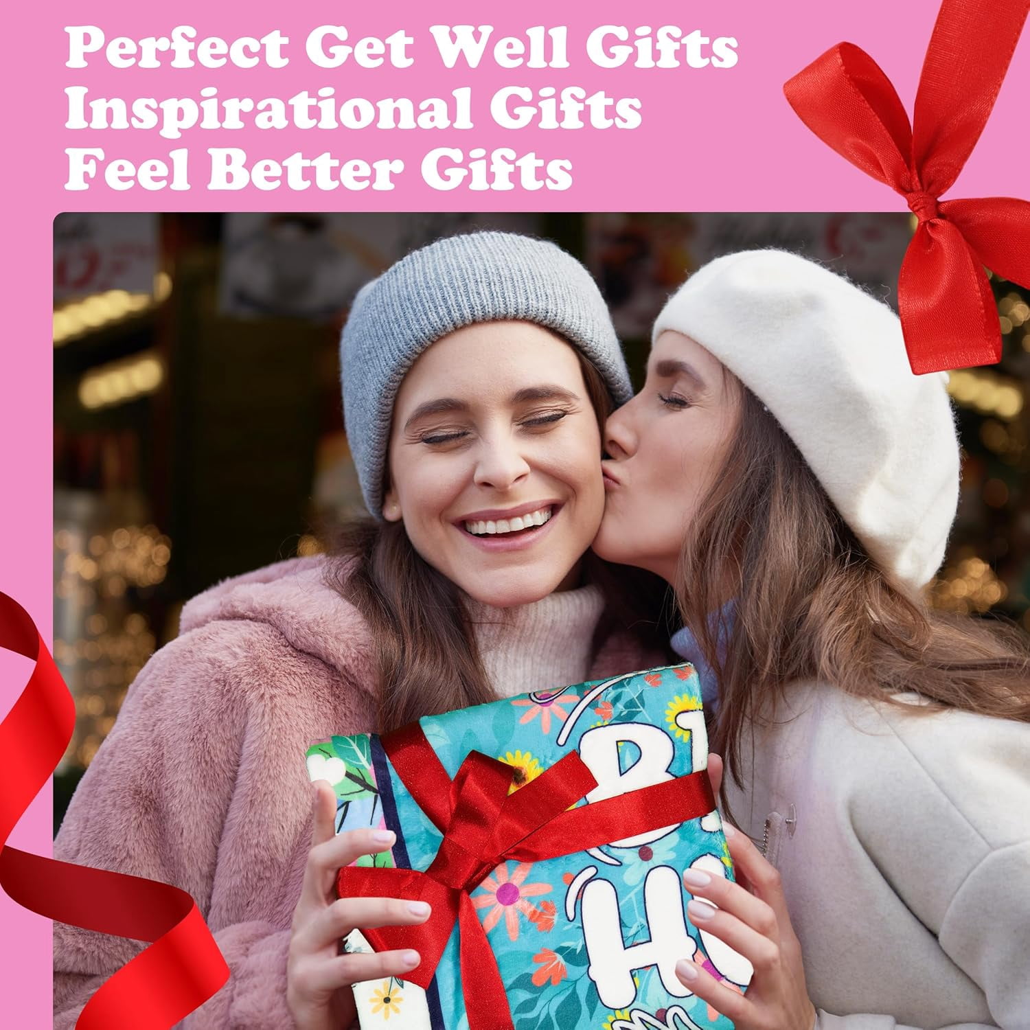 Get Well Gifts for Women, Inspirational Healing Blanket, Feel Better After Surgery Gifts, Soft Warm Hug Blanket Throw