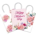 thumbnail image 3 of Mothers Day Gift Bags, Pink Carnation Happy Mother's Day Gift Bag with Handle for the Best Mom Theme Party Decorations (24pcs), 3 of 4