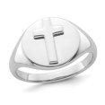 thumbnail image 1 of Mens Sterling Silver Polished Cross Ring, 1 of 5