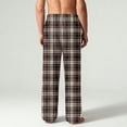 thumbnail image 4 of Homeyce Mens Fleece Pajama Pants Plaid Adjustable Drawstring Sleepwear with Pockets Fluffy Soft Warm Relaxed Fit Sleep Pant Flannel Fleece Pj Bottoms,Red M, 4 of 7