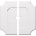 thumbnail image 2 of Ekena Millwork CMP34LE2-03000 34 Po OD x 3 Po ID Carré Locke Architecture Grade Médaillon de Plafond Contemporain PVC - 2 Pièces, 2 of 4