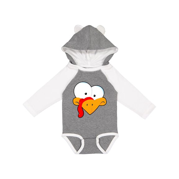 Inktastic Thanksgiving Goofball Turkey Face Boys or Girls Long Sleeve Baby Bodysuit
