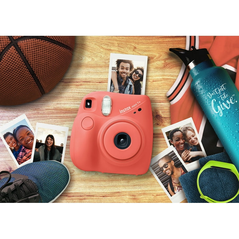 FUJIFILM Instax Mini 7+ Instant Film Camera - Coral