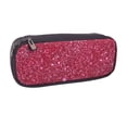 thumbnail image 2 of Lsque Pink Glitter Printed Big Capacity PU Leather Pencil Case Large Pencil Pouch Stationery Pen Bag Pencil Holder for Teen, 2 of 6