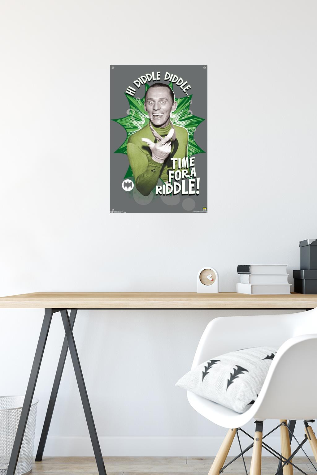 DC Comics TV - Batman TV Series - Riddler Wall Poster with Push Pins, 14.725" x 22.375"