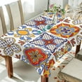 thumbnail image 4 of Coolnut Mexican Talavera Tablecloth 60"x108", Waterproof Washable Polyester Square Table Cover, Durable Tablecloth for Kitchen Dining Table Party Decor, 4 of 7