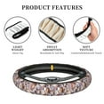 thumbnail image 7 of Cauagu Sea Shells Print Car Steering Wheel Cover - Universal Car Accessory for Diverse Cars for Steering Wheel with a Diameter of 14.5"-15", 7 of 7