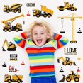 thumbnail image 5 of Calcomanías de pared con diseño de dibujos animados de construcción de ciudad para bebé, camión, coche, excavadora, pegatinas decorativas de vinilo, despegables, regalos para dormitorio infantil., 5 of 5