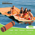 thumbnail image 4 of Magshion 8' x 6' Floating Water Mat, 3-Layer Tear-Resistant XPE Foam Water Floating Pad, Lake Float Mat Lily Pad for Recreation Pool River Outdoor Water Activities, Orange, 4 of 11