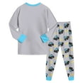 thumbnail image 6 of UAYOTSE Little Boys Pajamas Fire Truck Kids Train 2 Piece Pjs Dinosaur Sleepwear Toddler Boy Tractor Clothes Sets(4-5 Years,Z69-Grey), 6 of 7