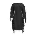 thumbnail image 4 of Njagoc3 Womens Long Sleeve V - Neck Asymmetrical Hem Two - Piece Set, Stylish Party & Date Out, Bodycon Clubwear, 4 of 6