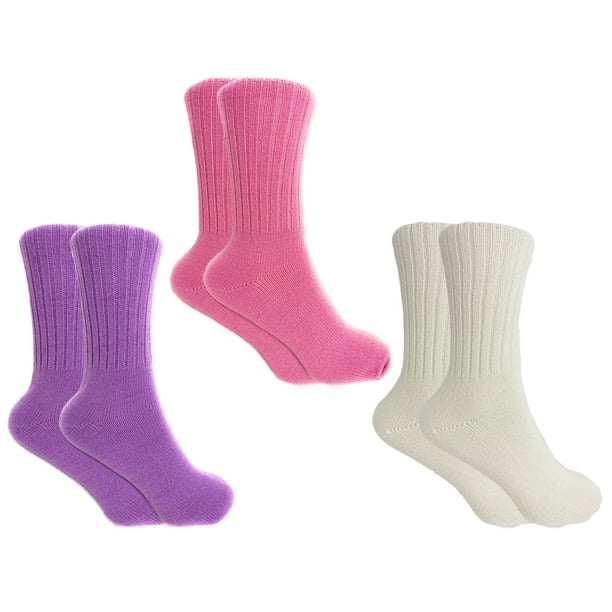 AWS/American Made - Loose Fitting Socks for Women Soft Crew Socks 3 ...
