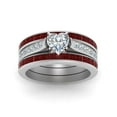 thumbnail image 1 of PVCS Couple Ring Wood Grain Titanium Steel Heart Three Layer Ring Ring Set, 1 of 1