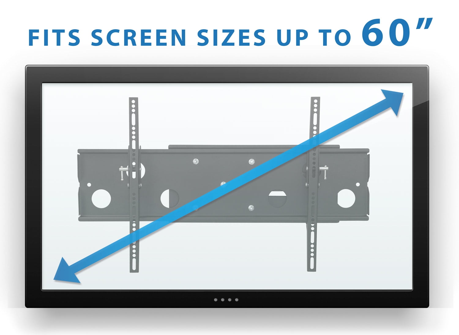 Mount-It! Full Motion TV Mount | Fits 55"-75" TVs | Long Extension Swivel Wall Bracket