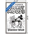 thumbnail image 3 of Disney Mickey Mouse - Steamboat Willie Wall Poster, 22.375" x 34", Framed, 3 of 5